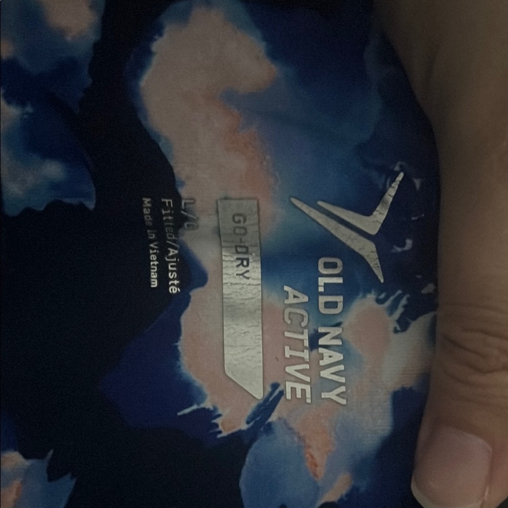 Old Navy Active Go-Dry Blue Patterned Leggings
